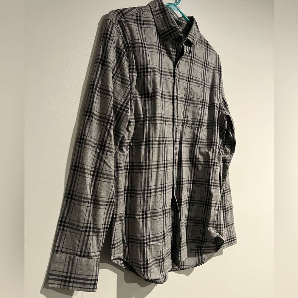 Bonobos Black and Gray Plaid Casual Shirt